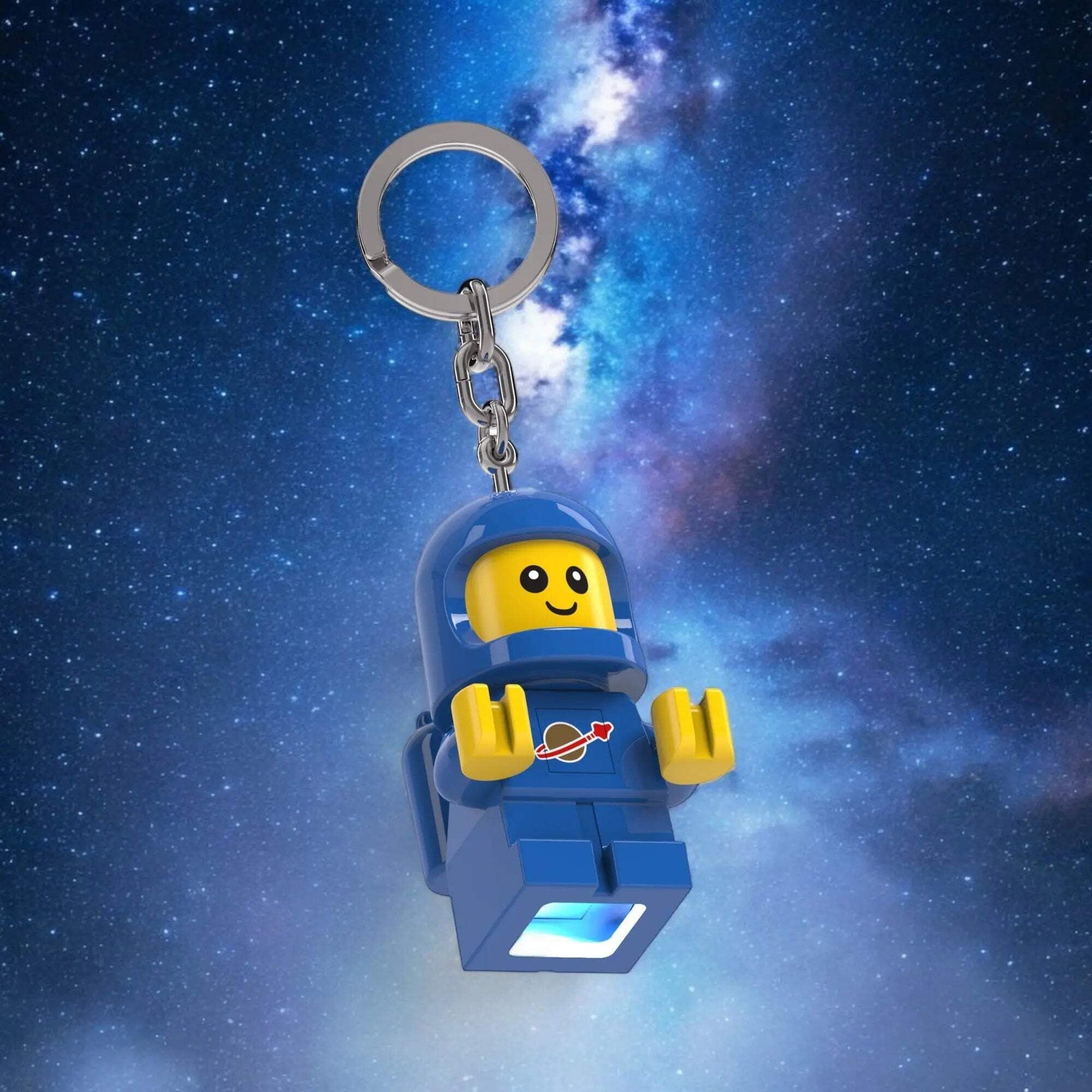 ليجو اي كيو سلسلة مفاتيح طفل فضائي مكعبات التركيب LEGO