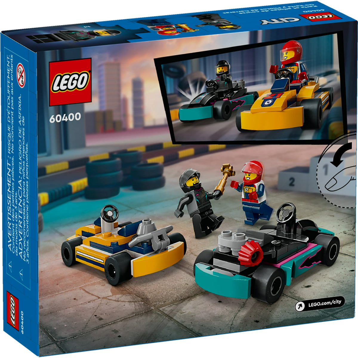 ليجو 60400 سيتي سيارات جو كارتس وريس درايفرز مكعبات التركيب LEGO