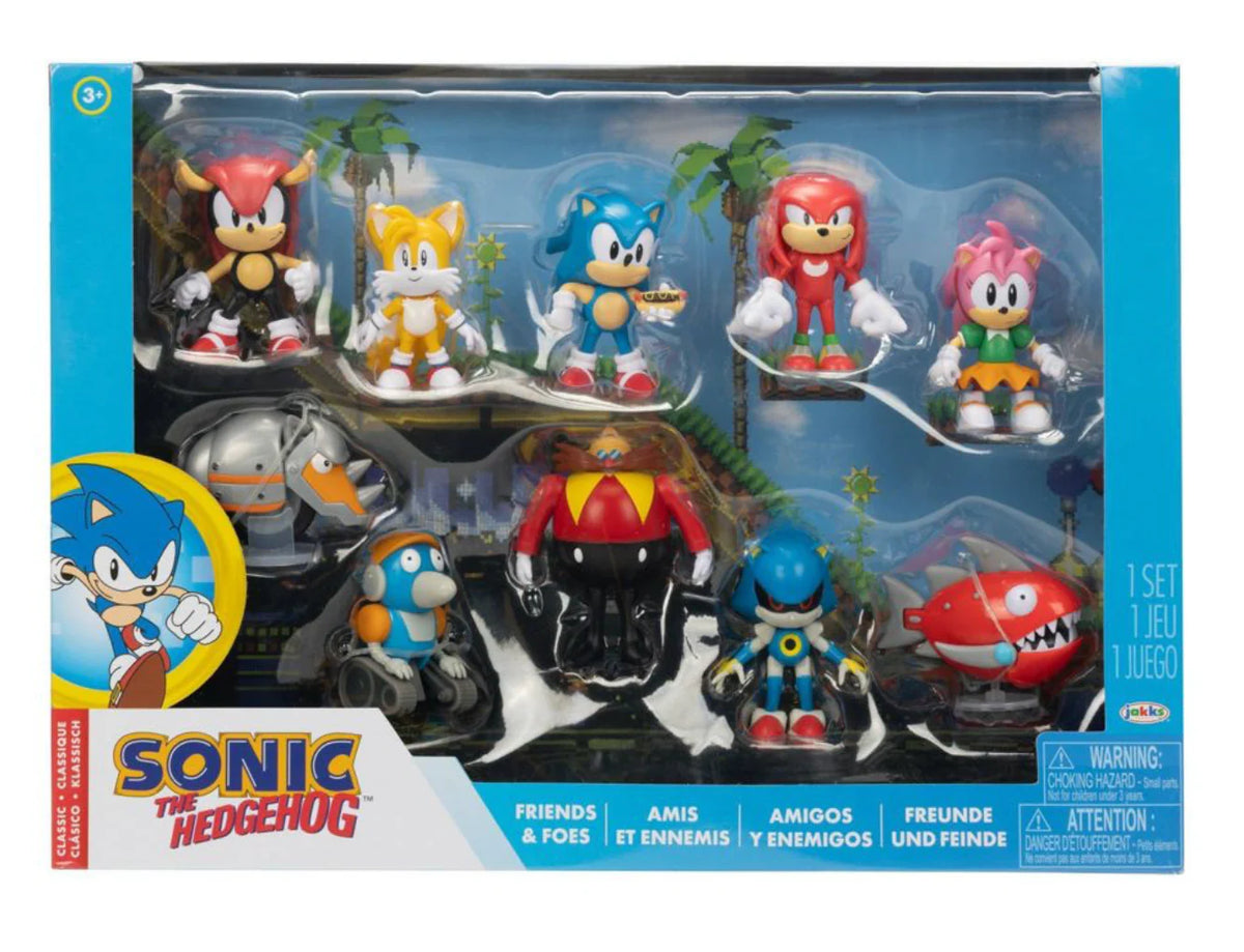 سونيك مجسم القنفذ الكلاسيكية 10 قطع شخصيات كرتونية Sonic