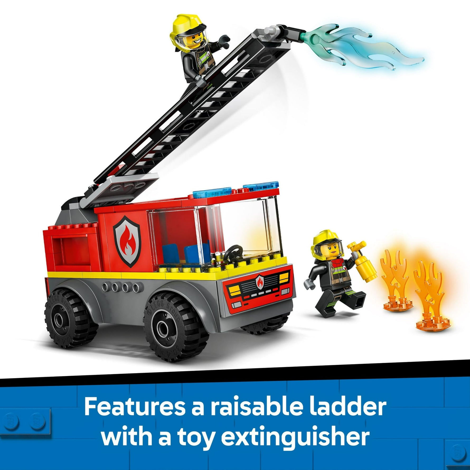 ليجو 60463 سيتي شاحنة إطفاء مع سلم مكعبات التركيب LEGO
