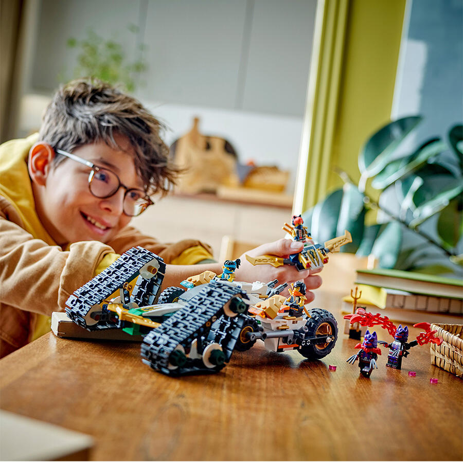 ليجو نينجاغو لعبة سيارة تيم كومبو من سلسلة نينجا مكعبات التركيب LEGO