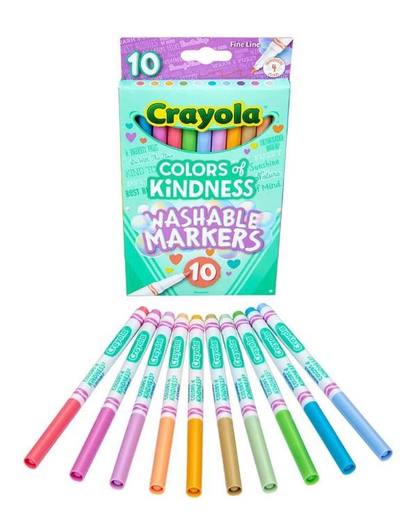 كرايولا اقلام ماركر بسن رفيع 10 قطع رسم و تلوين Crayola