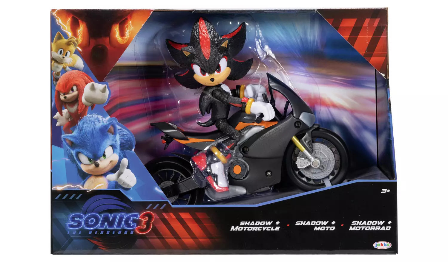 سونيك 3 مجسم ودراجة نارية شخصيات كرتونية Sonic