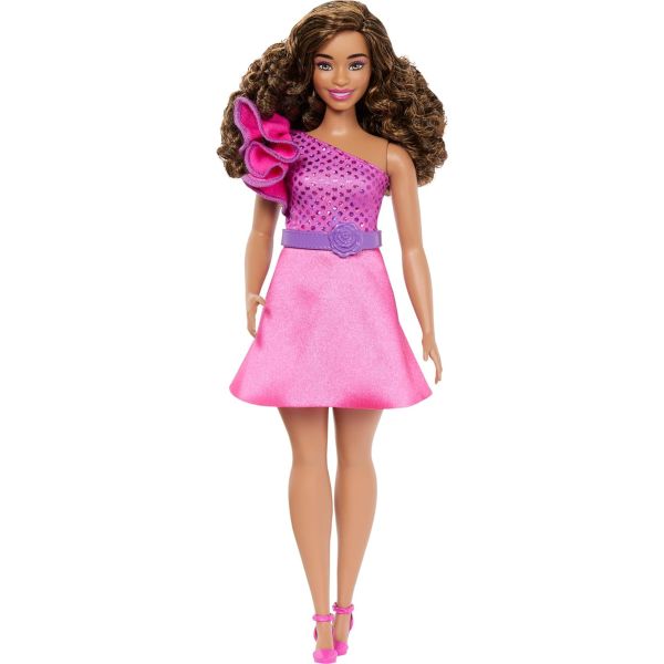 باربي دمية فستان الوردي اللامع دمى الشخصيات Barbie