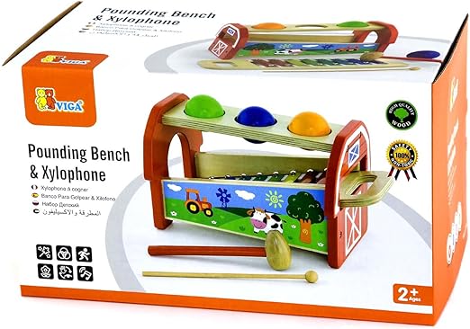 فيجا لعبة المطرقة و واكسيليفون الخشبي مواليد تفاعلي VIGA
