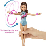 باربي دمية لاعبة الجمباز دمية مع اكسسوارات Barbie