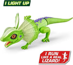 روبو ألايف لعبة سحلية مضيئة برقبة مكشكشة الوان متنوعه 10 سم مجسمات الحيوانات Zuru