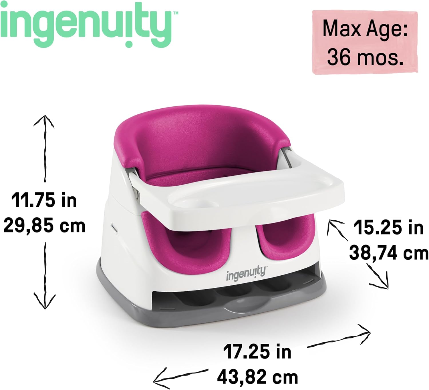 إنجينيويتي مقعد بيبي بيس 2 في 1 كرسي Ingenuity