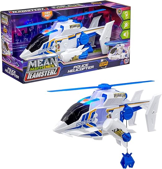 تيمسترز لعبة طائرة هليكوبتر شرطة بيضاء المركبات المتنوعه Teamsterz