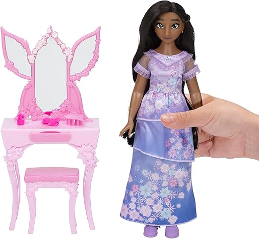 انكانتو دمية إيزابيلا وطاولة زهور دمية مع اكسسوارات Disney