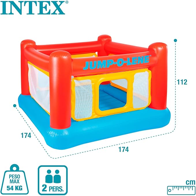 انتكس لعبة بيت القفز قابل لنفخ النطاطات Intex