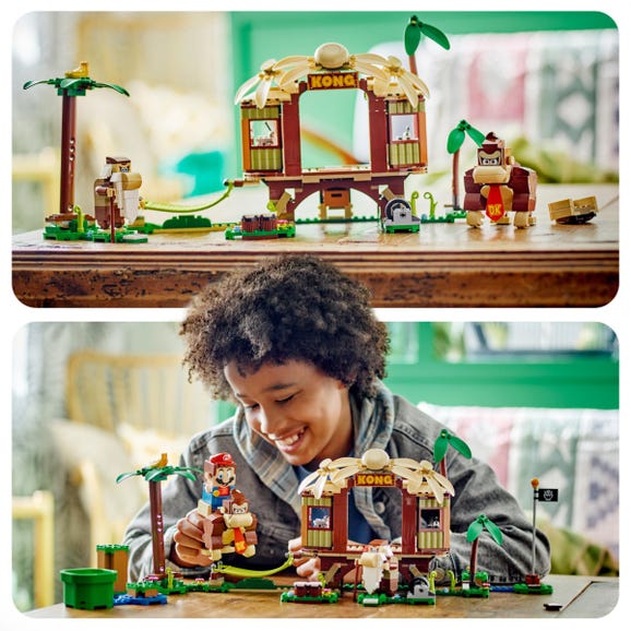 ليجو مكعبات بناء بيت الشجرة لدونكي كونغ مكعبات التركيب LEGO