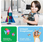 بيكاسو تايلز مكعبات مسار رخامي 60 قطعة مكعبات المغناطيس Picasso Tiles