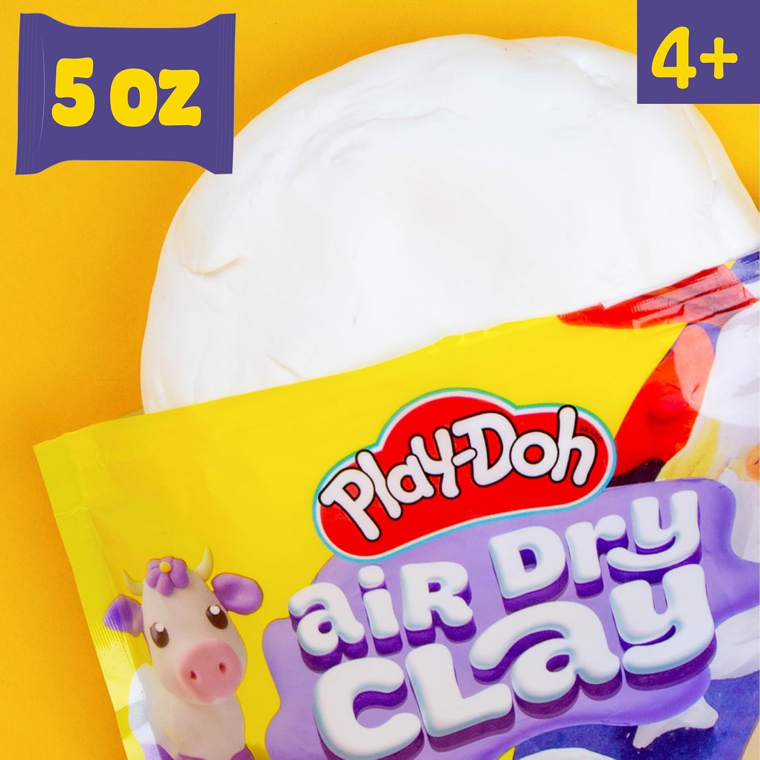 بلاي دوه صلصال سريع الجفاف لون أبيض الصلصال والمعجون Play-Doh