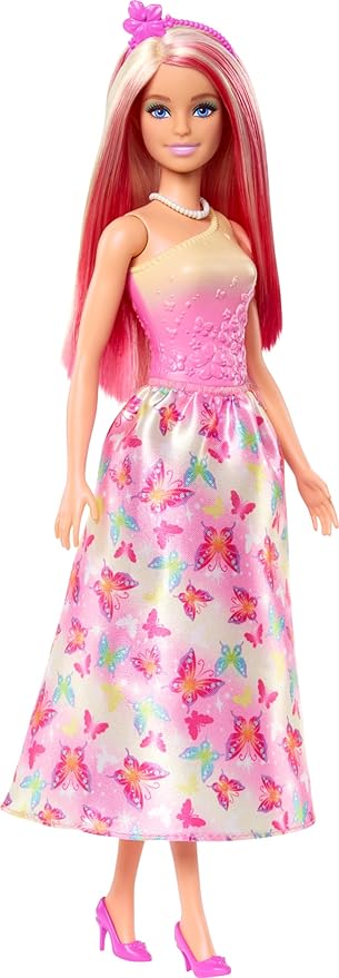 باربي دمية الاميرات بلون زهري متدرج دمى الشخصيات Barbie