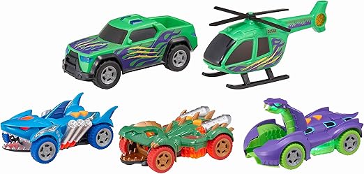 تيمسترز سيارات مونستر هانت مع الاصوات والاضواء 5 قطع المركبات المتنوعه Teamsterz