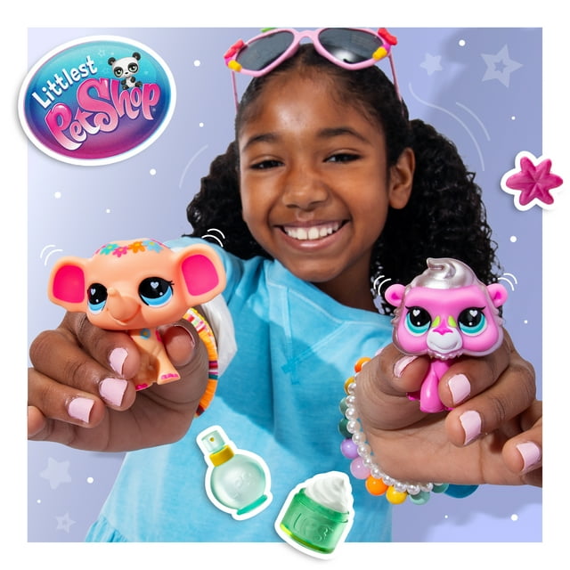 ليتلست بت شوب مجسم فيل وقرد البابون مجسمات الحيوانات Littlest Pet Shop