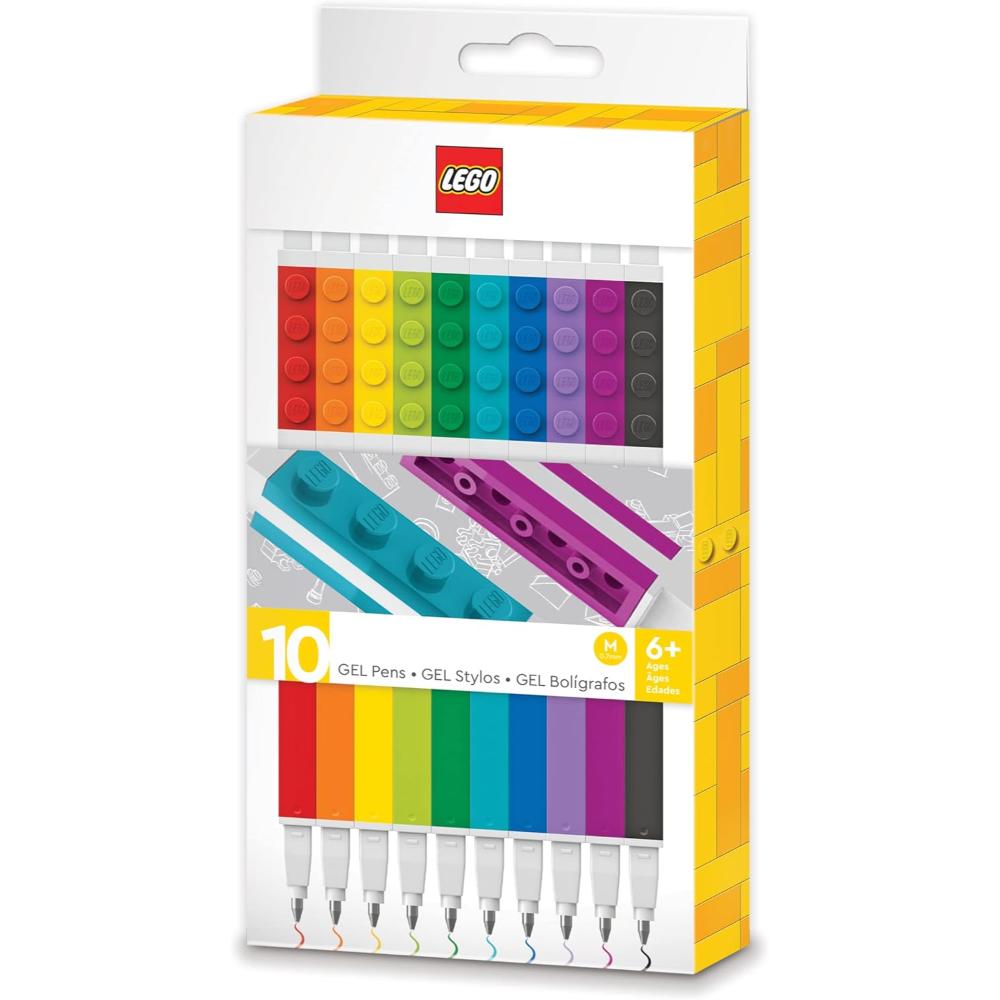ليجو اي كيو أقلام جل عبوة من 10 قطع رسم و تلوين LEGO