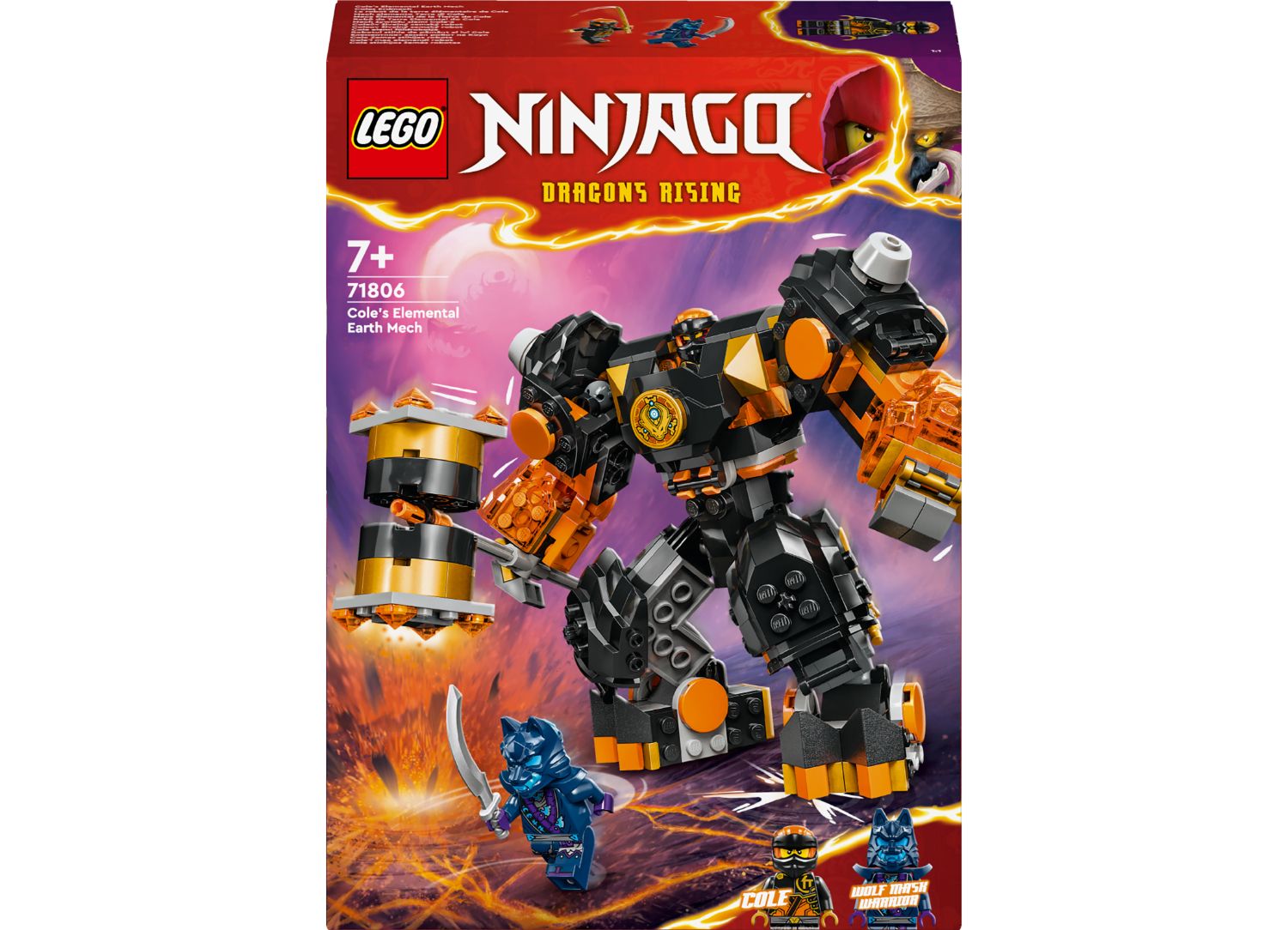ليغو نينجاغو 71806 قيام التنين كولز إليمينتال إيرث مدرع مكعبات التركيب LEGO
