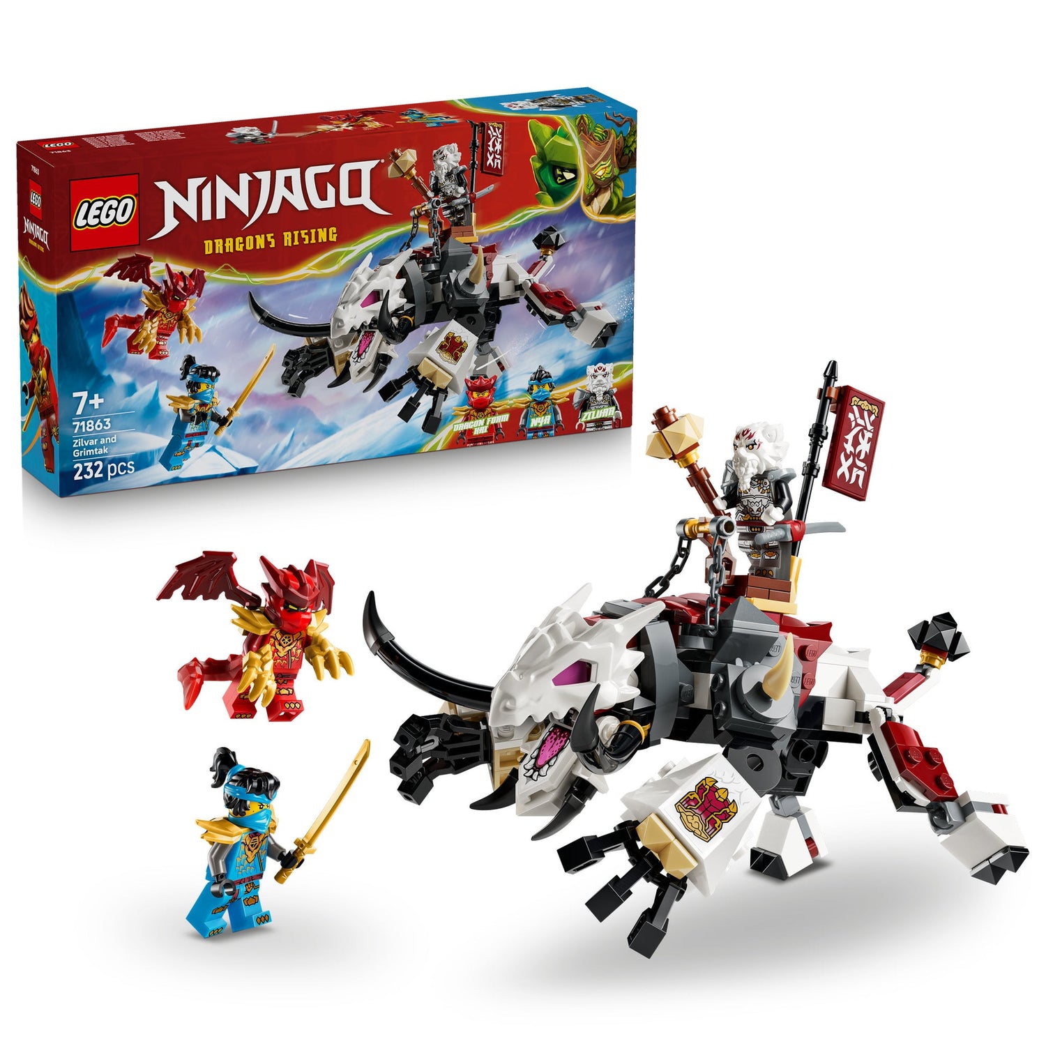 ليجو نينجاغو زيلفار وغريمتاك وحش التنين 71863 مكعبات التركيب LEGO