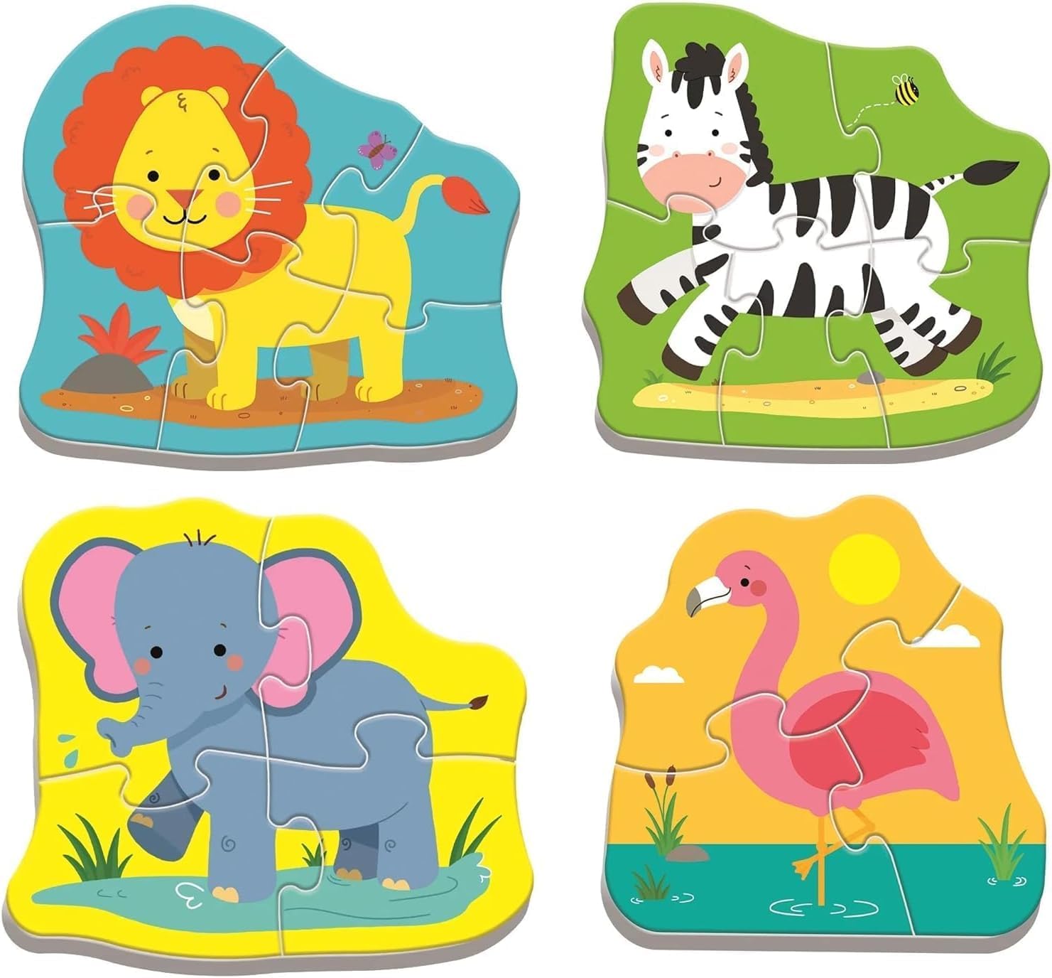 بزل رحلة السفاري 4 في 1 العاب البزل Trefl