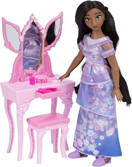 انكانتو دمية إيزابيلا وطاولة زهور دمية مع اكسسوارات Disney