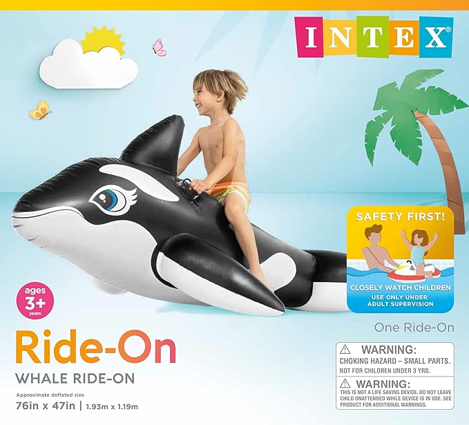 انتكس عوامة ركوب على شكل حوت عوامات ومراتب Intex