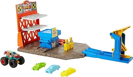 هوت ويلز ألعاب مونستر تراكس بلاست ستيشن مركبات مع مسار HotWheels