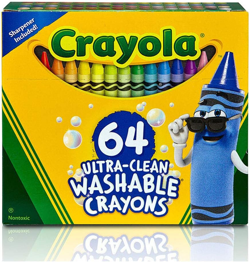 كرايولا اقلام تلوين الترا كلين قابلة للغسل 64 قطعة رسم و تلوين Crayola