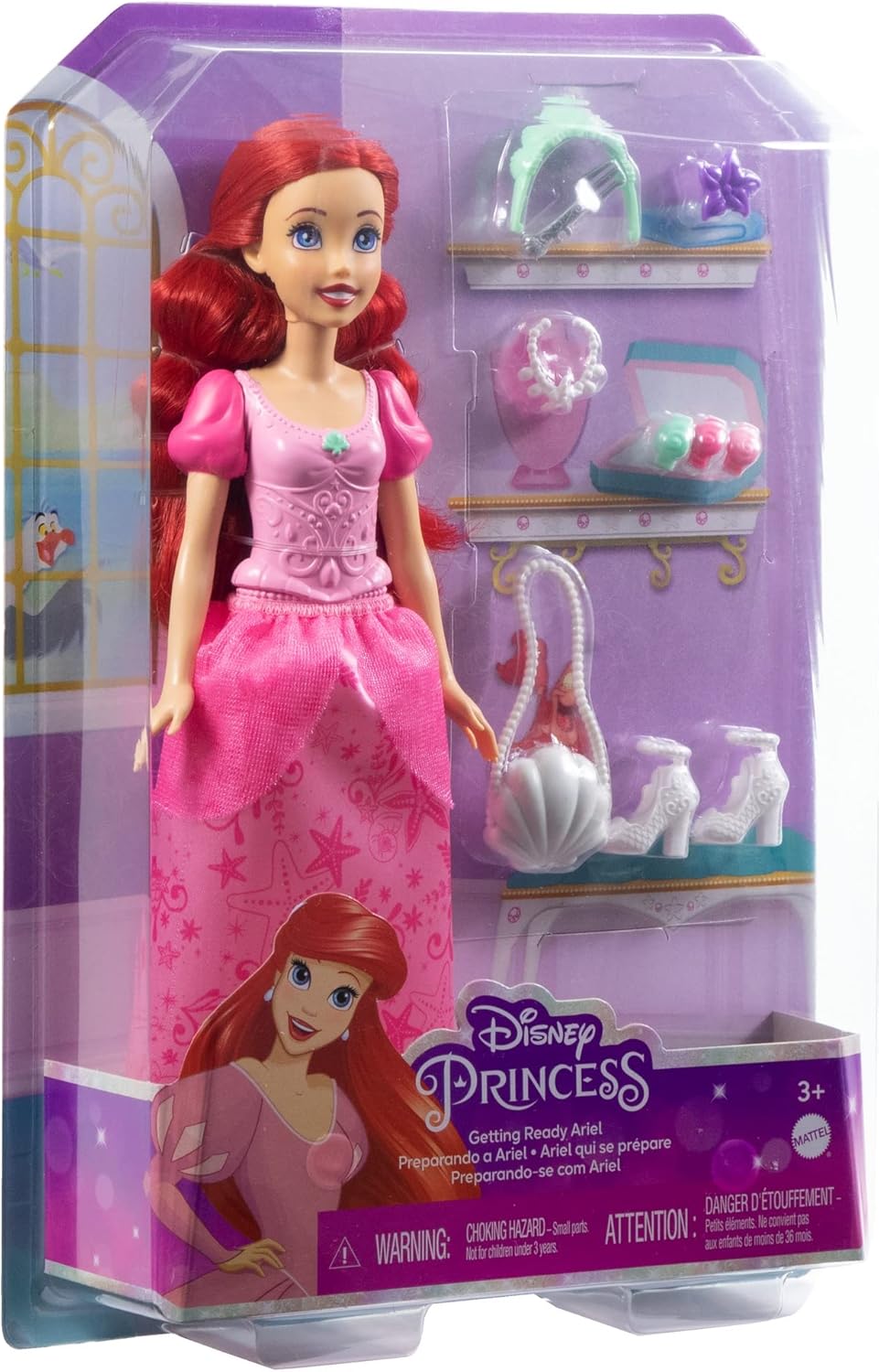 ديزني برينسس دمية ألاميرة اريال دمية مع اكسسوارات Disney