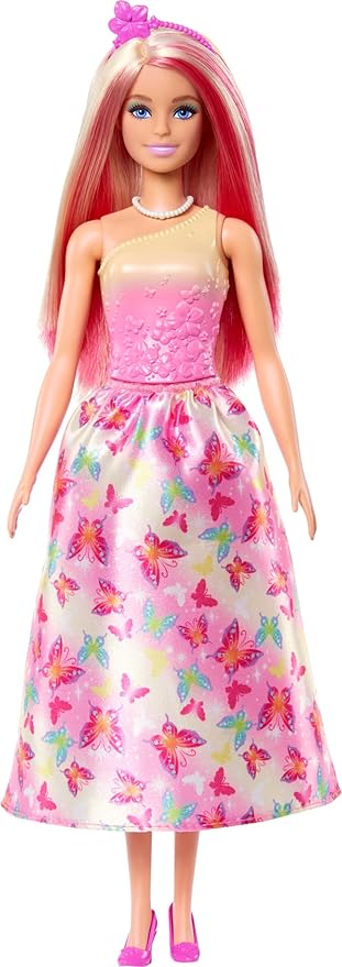 باربي دمية الاميرات بلون زهري متدرج دمى الشخصيات Barbie