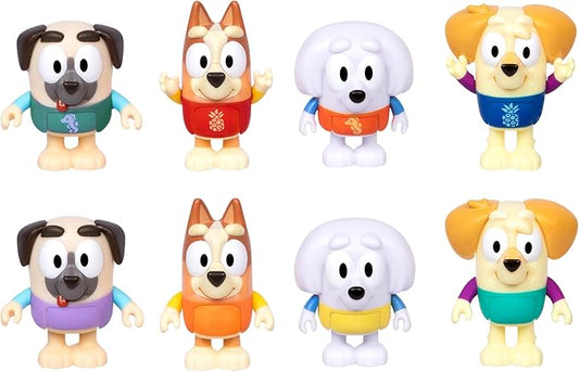بلوي مجسمات متغيرة الالوان 4 قطع شخصيات كرتونية Bluey