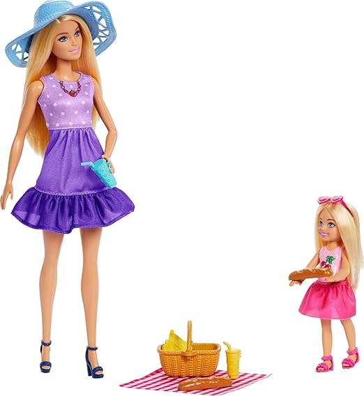 باربي النزهة مع دمية صغيرة دمية مع اكسسوارات Barbie