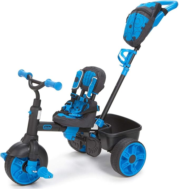 ليتل تايكس عربة أطفال 4 في 1 باللون ألازرق دراجة 3 عجل Little Tikes