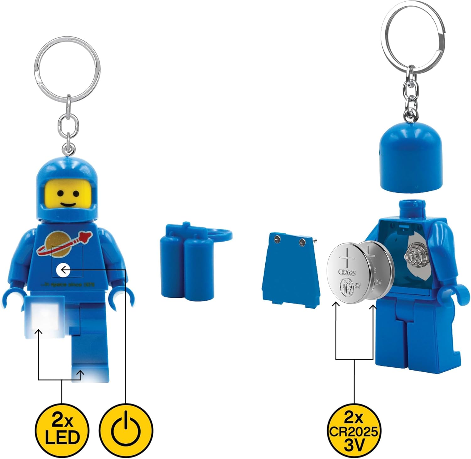 ليجو مصباح مفتاح سبيس مان مكعبات التركيب LEGO