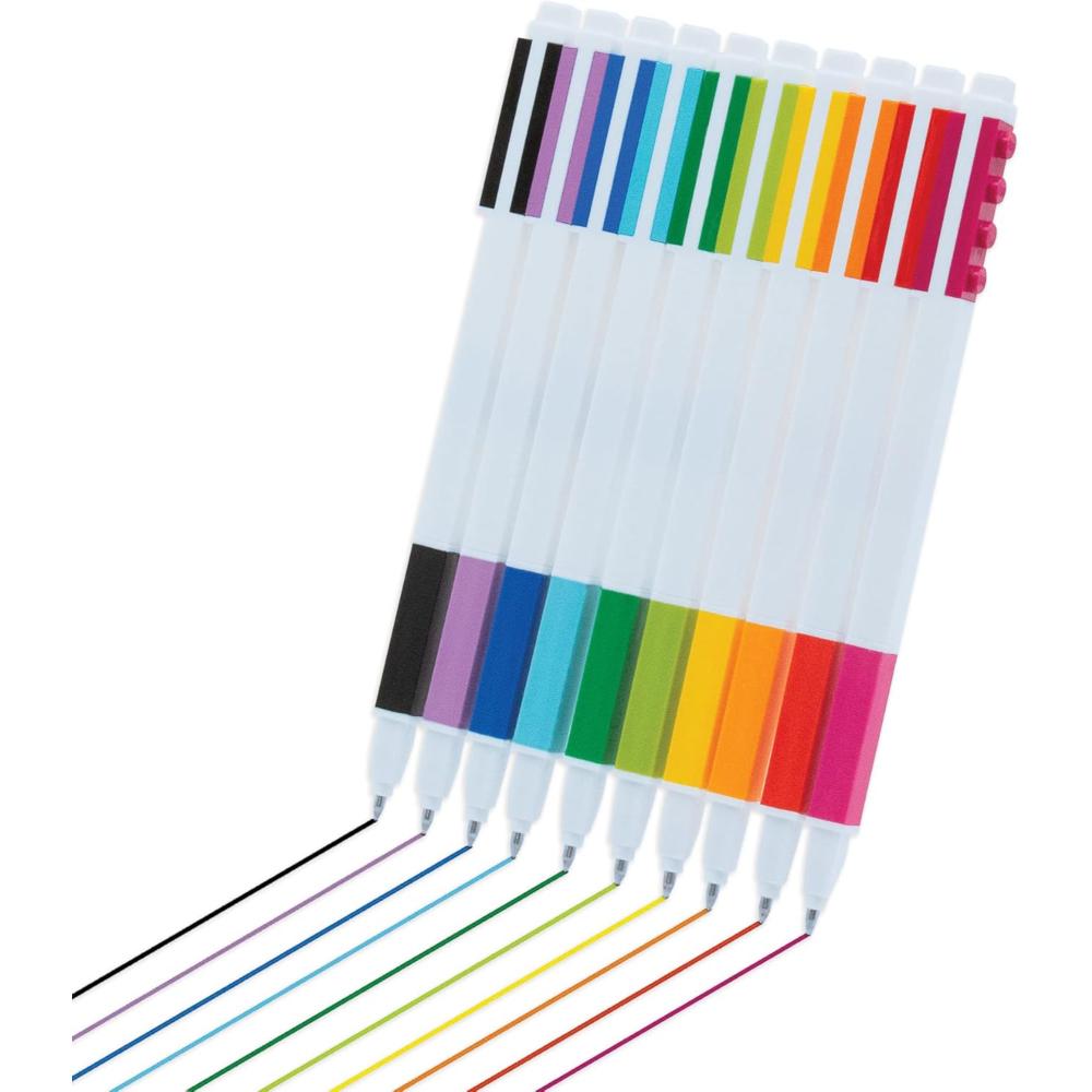 ليجو اي كيو أقلام جل عبوة من 10 قطع رسم و تلوين LEGO