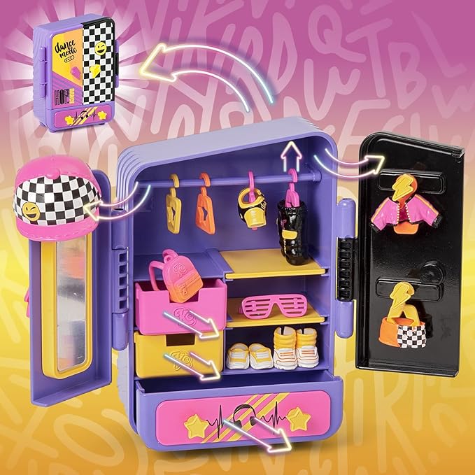 كوكيلووس دمية خزانة ملابس ميلز 1×4 دمية مع اكسسوارات KookyLoos