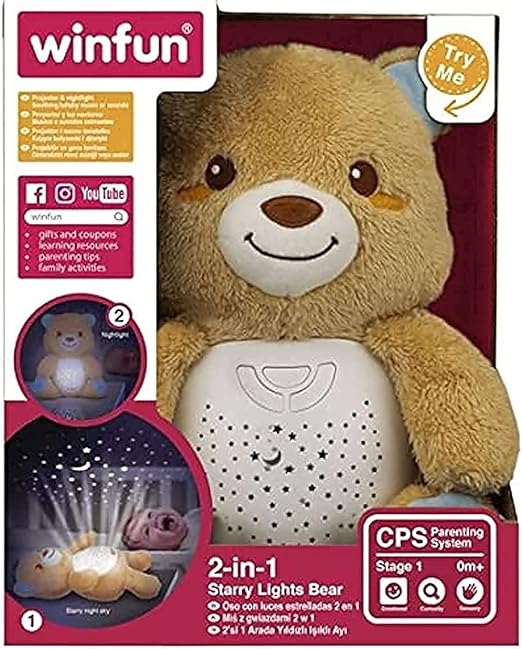 وين فن دب مضيء 2 في 1 مواليد تفاعلي WinFun