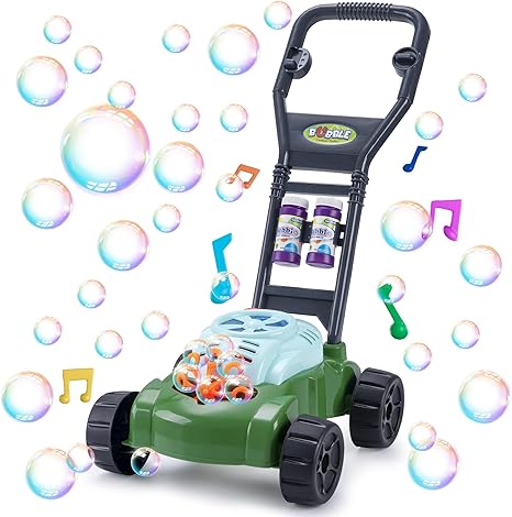 الة صناعة الفقاعات جزازة العشب الخضراء فقاعات الماء والصابون LOCAL