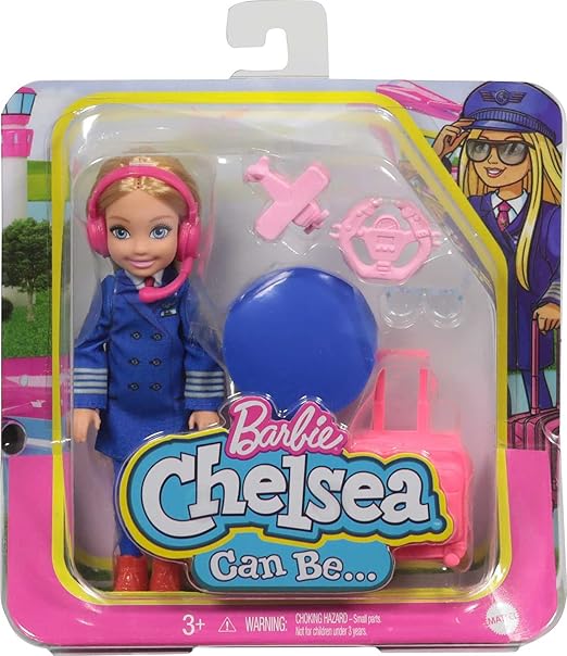 باربي دمية الطيار تشيلسي الأشقر دمية مع اكسسوارات Barbie