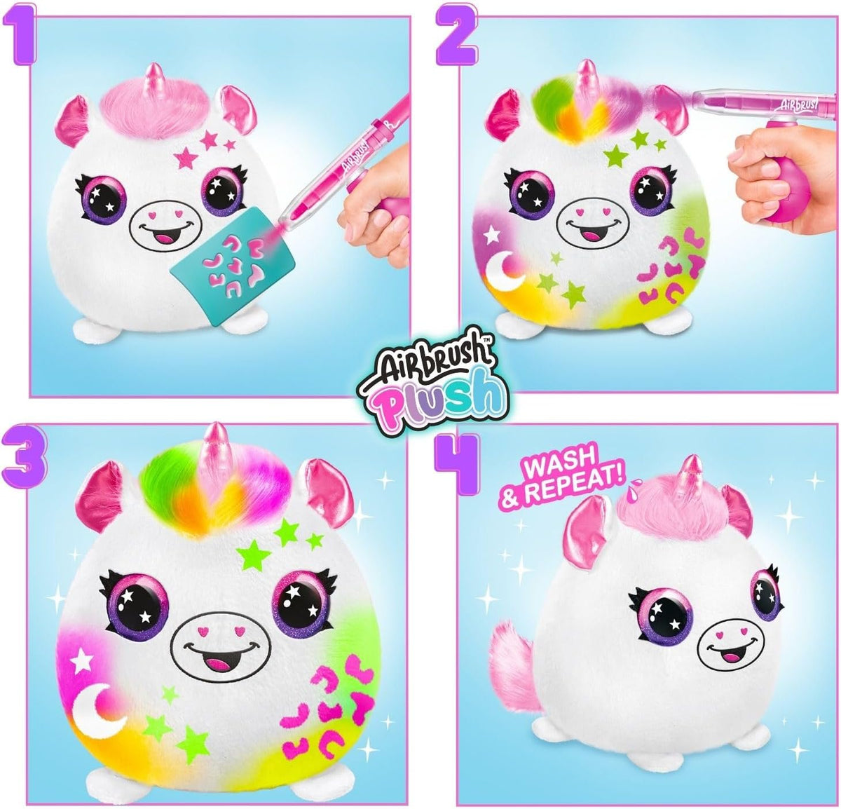 اير برش علبة طلاء للدمى القطنية اشكال متنوعة رسم و تلوين Airbrush Plush