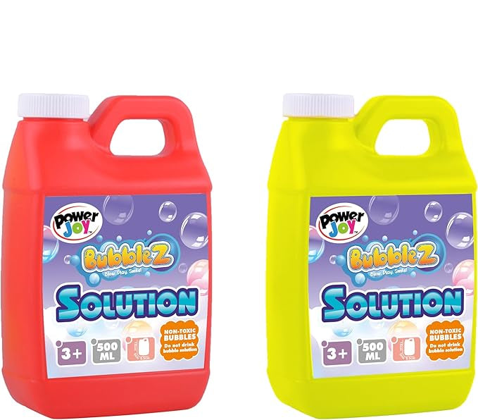 باور جوي جالون محلول فقاعات بسعة 500 مل متنوع فقاعات الماء والصابون Power Joy