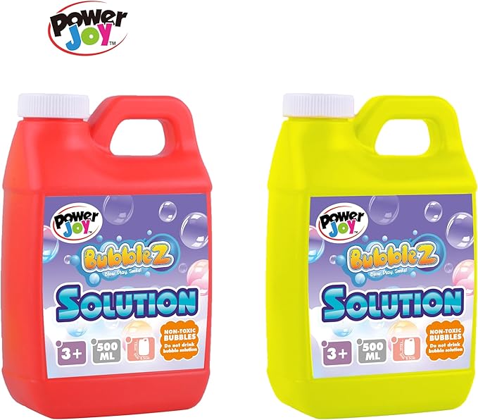 باور جوي جالون محلول فقاعات بسعة 500 مل متنوع فقاعات الماء والصابون Power Joy