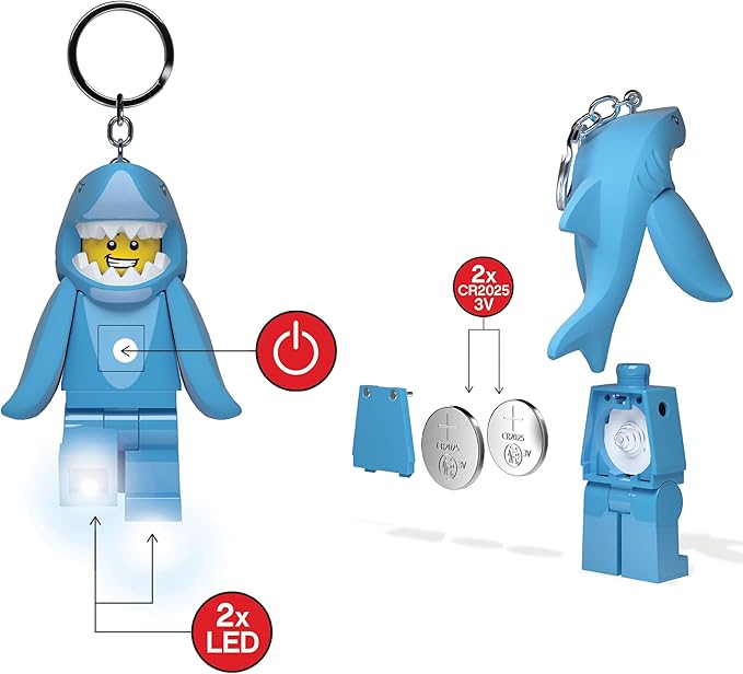 ليجو ميني فيجرز سلسلة مفاتيح رجل بدلة القرش مكعبات التركيب LEGO
