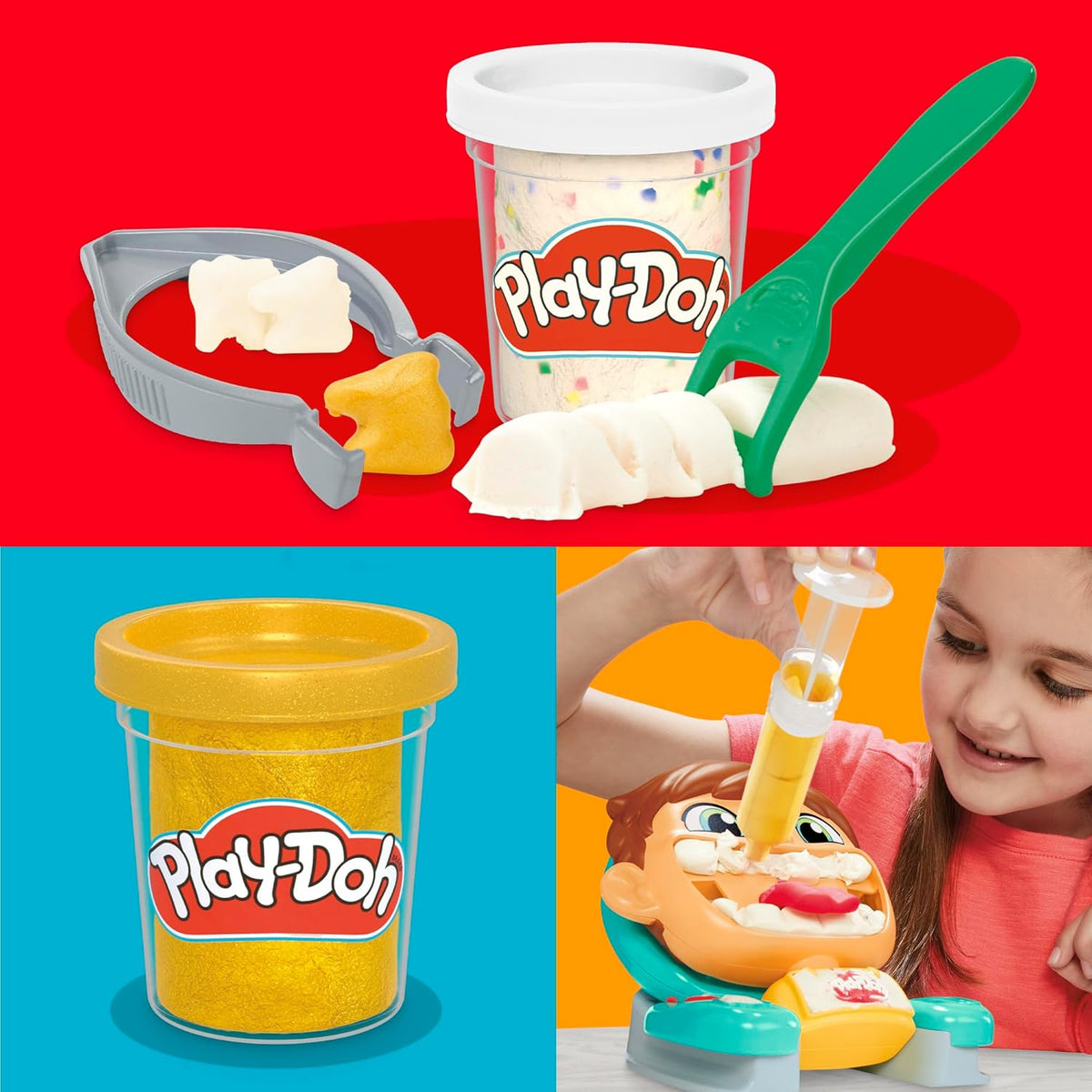 بلاي دوه طبيب الأسنان سيلي سمايلز الصلصال والمعجون Play-Doh