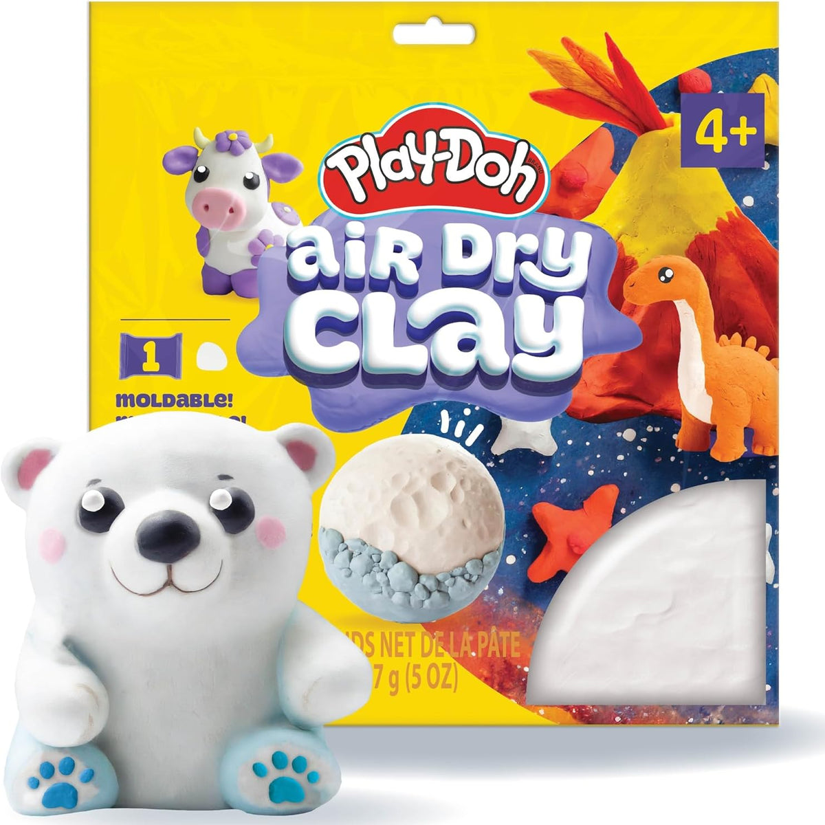 بلاي دوه صلصال سريع الجفاف لون أبيض الصلصال والمعجون Play-Doh