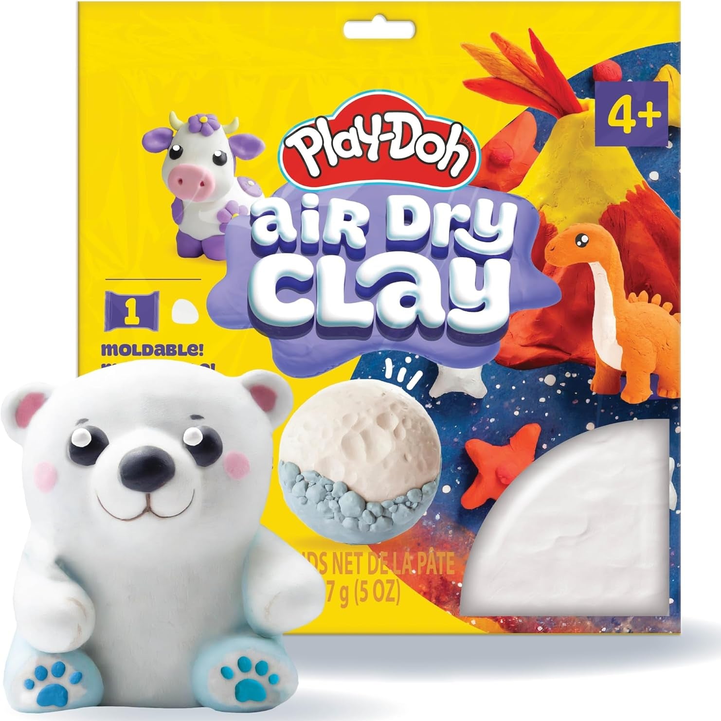بلاي دوه صلصال سريع الجفاف لون أبيض الصلصال والمعجون Play-Doh