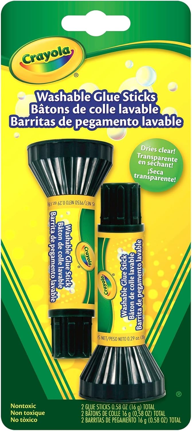 كرايولا أعواد غراء قابلة للغسل قطعتين رسم و تلوين Crayola