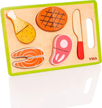 فيجا لعبة تقطيع العشاء الخشبية 6 قطع ألعاب المطابخ VIGA