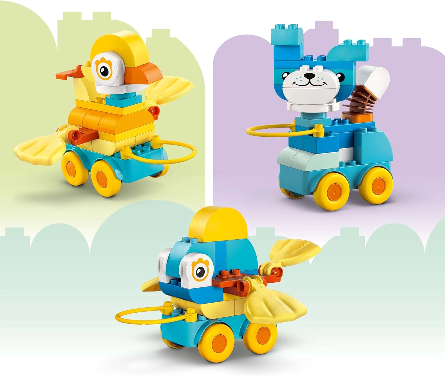 ليجو 10448 دبلو الحيوانات على عجلات 3 في 1 مكعبات التركيب LEGO